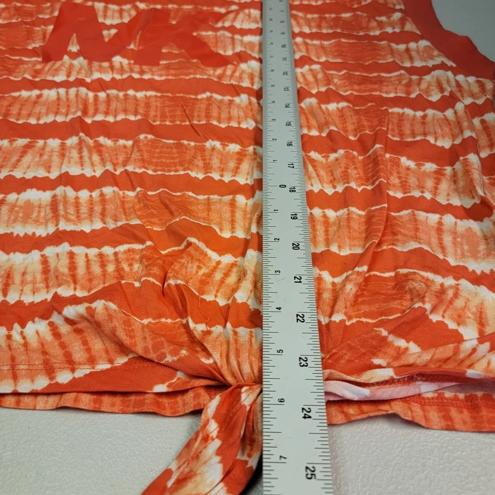 MICHAEL KORS Womens Sangria Tie Dye Shirt Summer Blouse Sleeveless Size‎ L